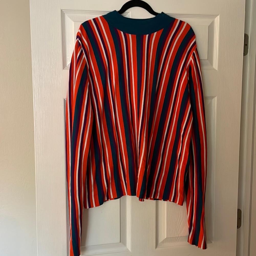 Victor Glemaud Target Womens Striped Mock Neck Pullover Sweater Size 1x